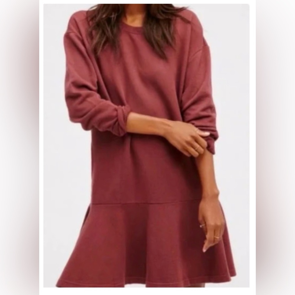 NWT Free People Stylish Burgundy Dress